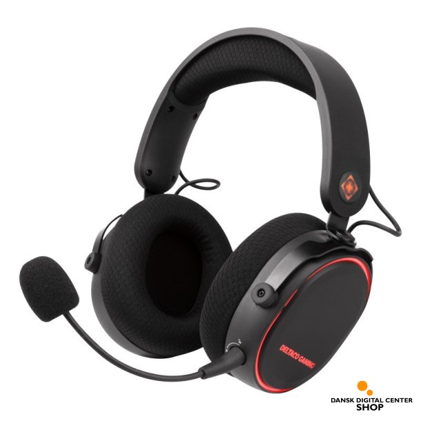Deltaco Gaming DH420 Gaming Headset, Wireless, RGB, USB-C, Sort