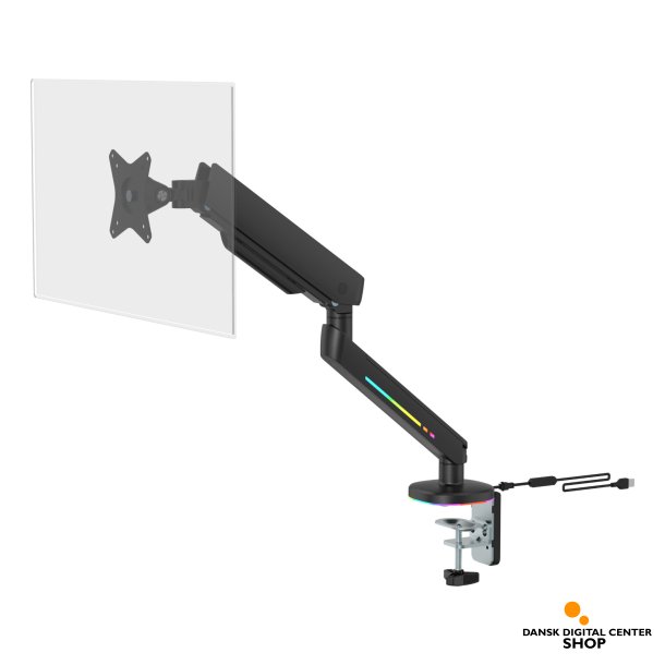 Deltaco Gaming Monitor Arm, RGB Gaming, til 17"-32" skrm, Sort