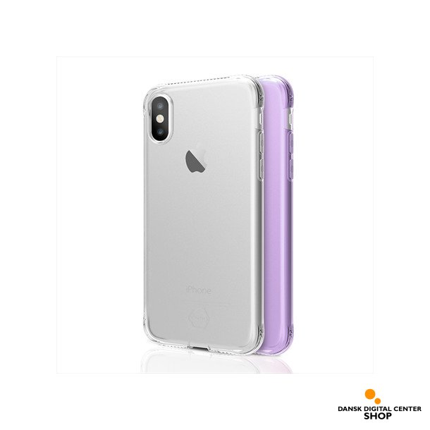 ITSKINS Slim Protect Gel Case - til iPhone X - 2 stk. Klar + Lilla