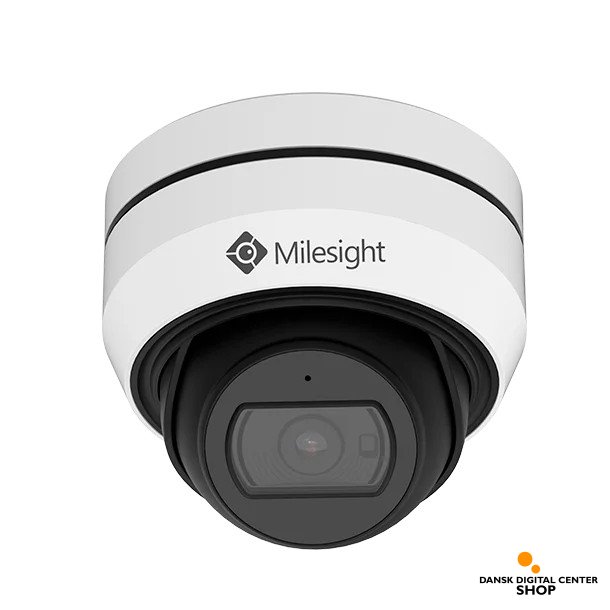 Milesight mini vandal dome IP kamera, 5MP, autofokus og motorzoom - hvid