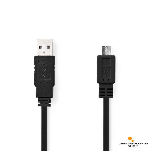 Nedis USB 2.0 kabel - 1,0 meter - Sort