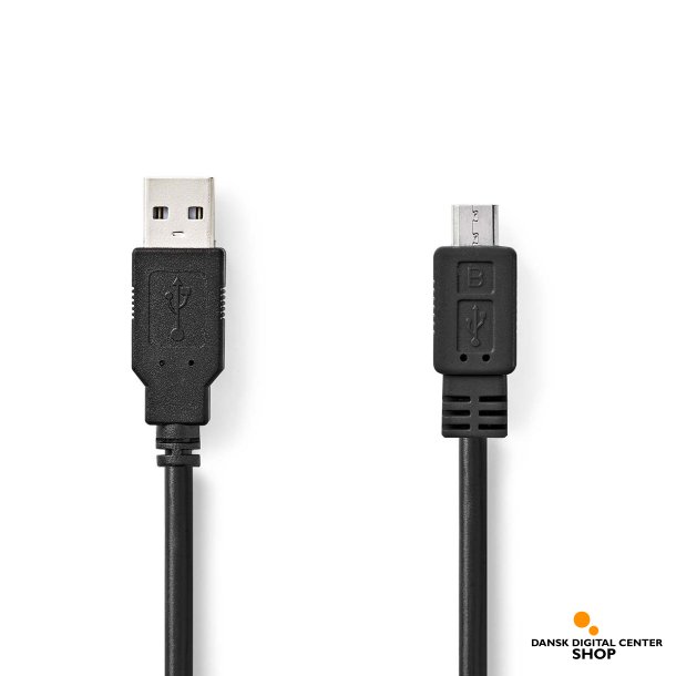 Nedis USB 2.0 kabel - 3,0 meter - Sort