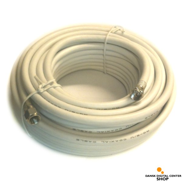 6,8mm Coax kabelrulle p 25 meter - Hvid