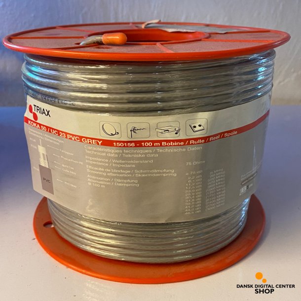 Triax Koka 50, 5mm. kabel - Gr - Rulle m. 100 meter