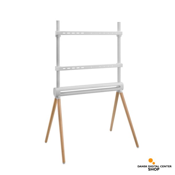Sinox TV gulvstand. 60"-75". Lyst tr/hvid