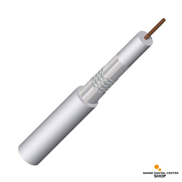 Triax Koka 99, 6,8mm. kabel - Hvid - Pris pr. meter