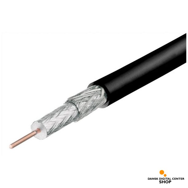 Triax Koka 80, 6,8mm. kabel - Sort til jord - Pris pr. meter