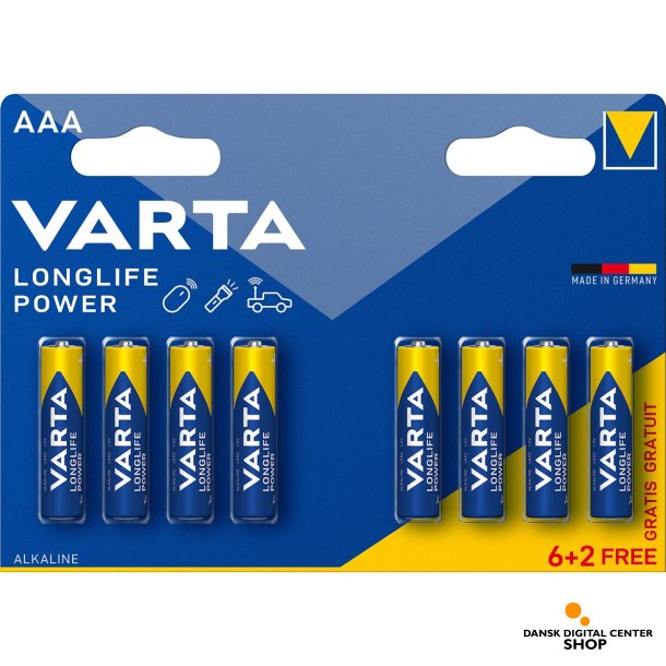 Alkaline Batteri AAA, 1,5 V DC, 8 stk.