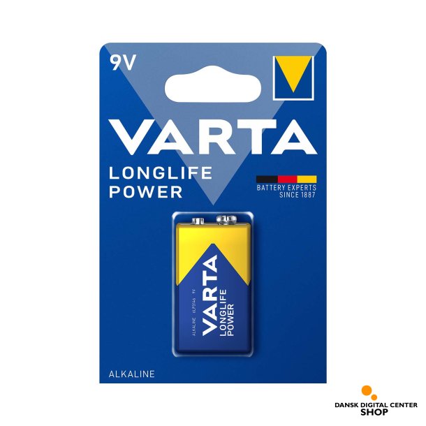 Alkaline batteri 9V.